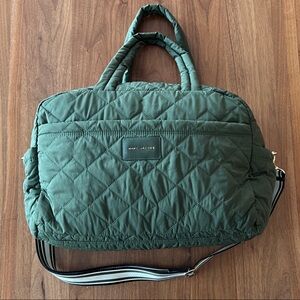 Marc Jacobs Olive Quilted Duffel Weekend Bag EUC